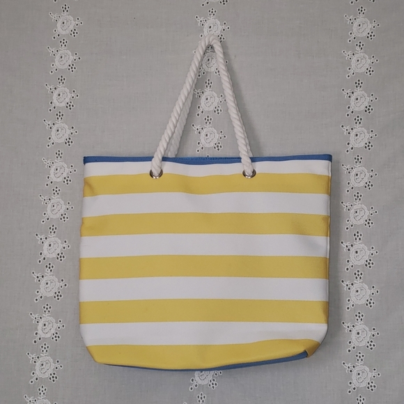 Clinique Handbags - Large striped nautical tote bag